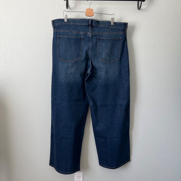 Banana Republic Low Rise Wide Leg Jean - Dark Wash Size 35 20 Tall NWT - Picture 5 of 7